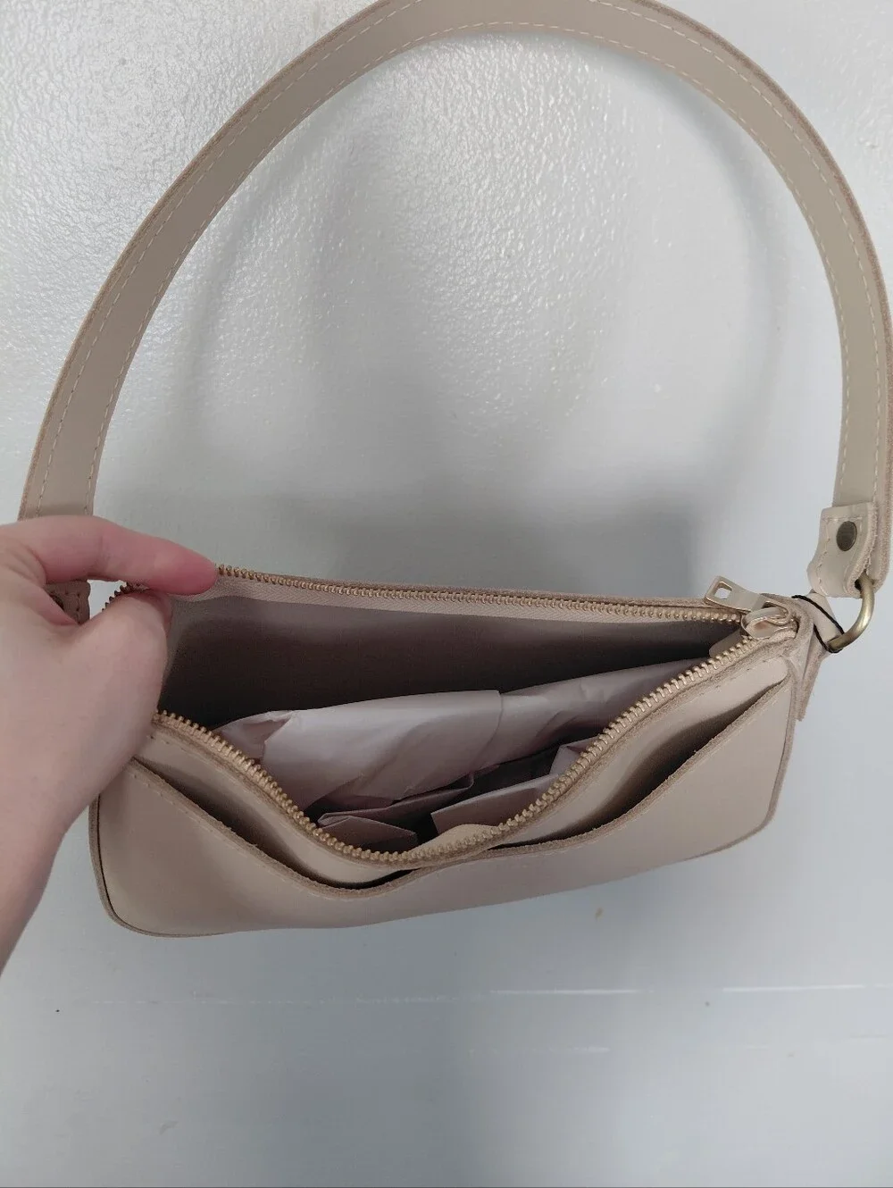 Portland Leather Goods Bone Lucy Shoulder Bag Purse NWT